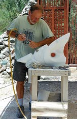 Mark carving marble