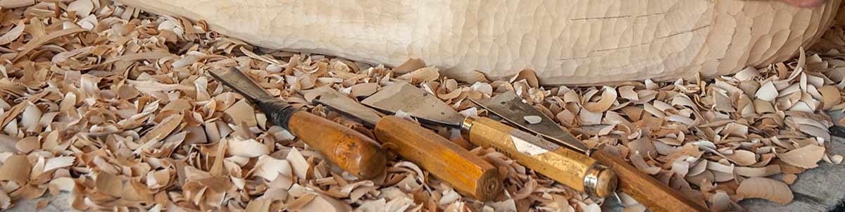 Wood carving tools banner