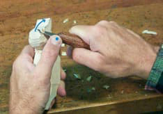 Carving with a knife