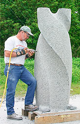 Mark carving granite