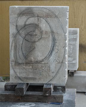Drawing on stone