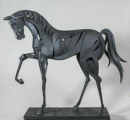 Black Stallion sculpture