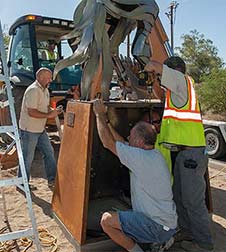 Bolting sculpture down