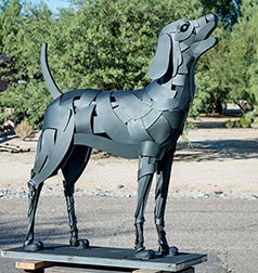 Barking Dog sculpture