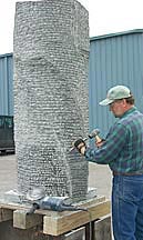 Carving granite
