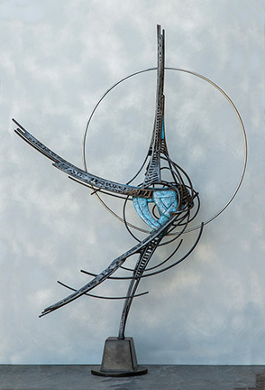 Steel and stainless steel sculpture