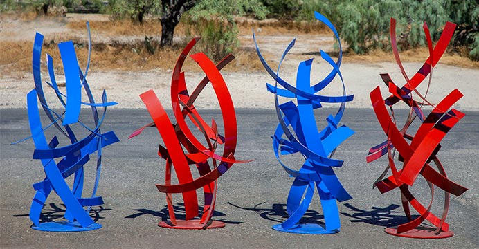 Steel Ribbon sculpture