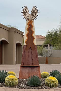 Stone and Steel sculpture