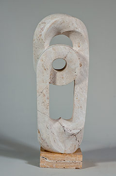 Inverted Mobius, Travertine