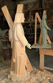 Carving and clay model