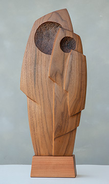 Totem 2, wood sculpture